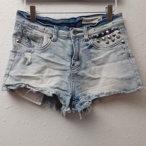 Love Culture Women Blue Denim Shorts M